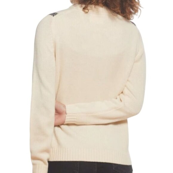 NEW Weatherproof Vintage Buffalo Check Crew Neck Sweater in Whitecap Size L - Picture 2 of 13